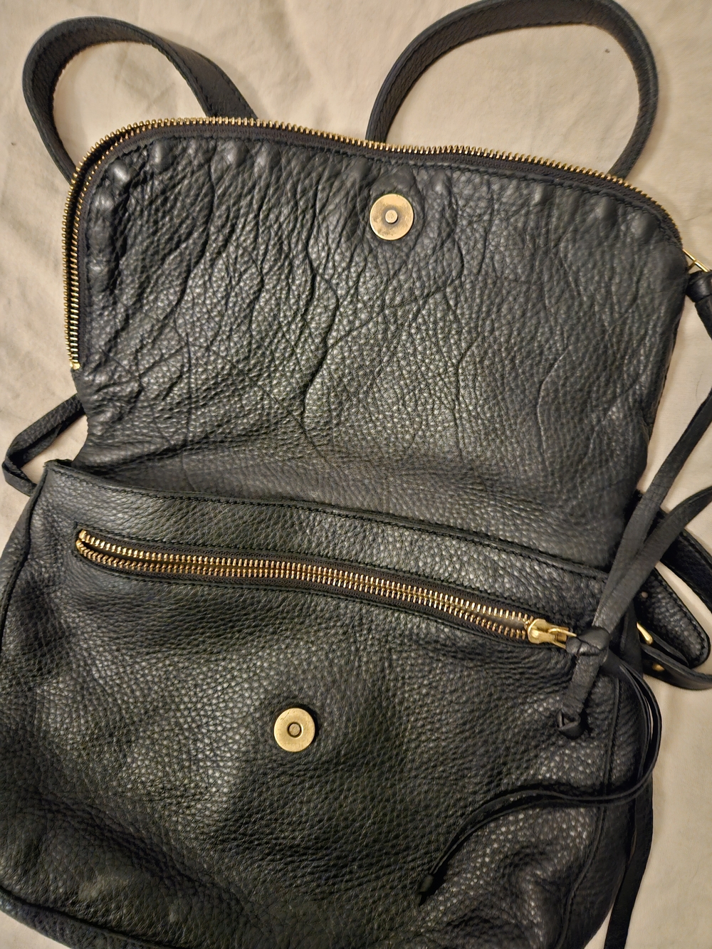 Roots Leather Bag - Black